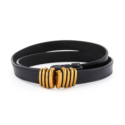 kualitas Sabuk Mewah Fashion Untuk Wanita Paduan Pin Sabuk Emas Tipis Kustom 1.8cm pabrik